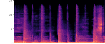 Spectrogram of the codec ceiling