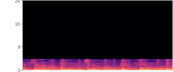 Spectrogram of the band-limited input